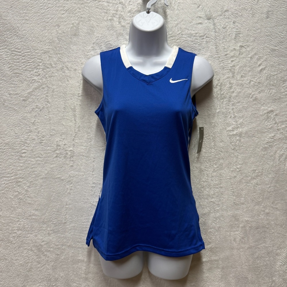 Nike Dri-Fit Face-Off Stock Lacrosse Jersey Womens XS Blue 707103-494